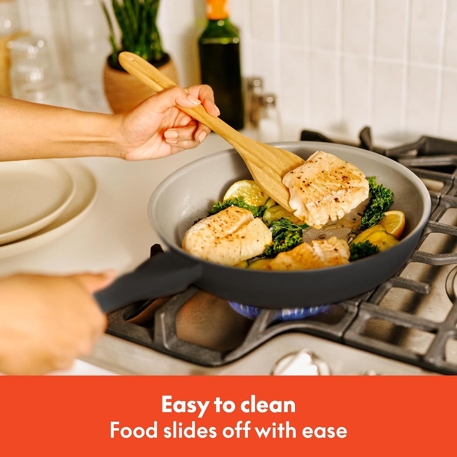 image:imagebella 7 Piece Cookware Set with EverGood Ceramic Nonstick Coating Dishwasher Safe Oven Safe All Stovetops Compatible Glass Lids with Silicone Rims Cool Touch Handles BlackBlack