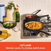 bella 12 Piece Cookware Set with EverGood™ Ceramic Nonstick Coating​, Dishwasher & Oven Safe, All Stovetops Compatible, Tempered Glass Lids and Cool Touch Handles, Black(Black)