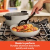 bella 12 Piece Cookware Set with EverGood™ Ceramic Nonstick Coating​, Dishwasher & Oven Safe, All Stovetops Compatible, Tempered Glass Lids and Cool Touch Handles, Black(Oatmilk)