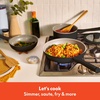 bella 7 Piece Cookware Set with EverGood™ Ceramic Nonstick Coating​, Dishwasher Safe Oven Safe, All Stovetops Compatible, Glass Lids with Silicone Rims, Cool Touch Handles, Black(Black)