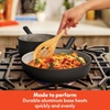 bella 7 Piece Cookware Set with EverGood™ Ceramic Nonstick Coating​, Dishwasher Safe Oven Safe, All Stovetops Compatible, Glass Lids with Silicone Rims, Cool Touch Handles, Black(Black)