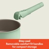 bella 8 Piece Removable Handle EverGood™ Non-Toxic Cookware Set, Oatmilk(Seaglass)