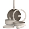 bella 8 Piece Removable Handle EverGood™ Non-Toxic Cookware Set, Oatmilk(Oatmilk)