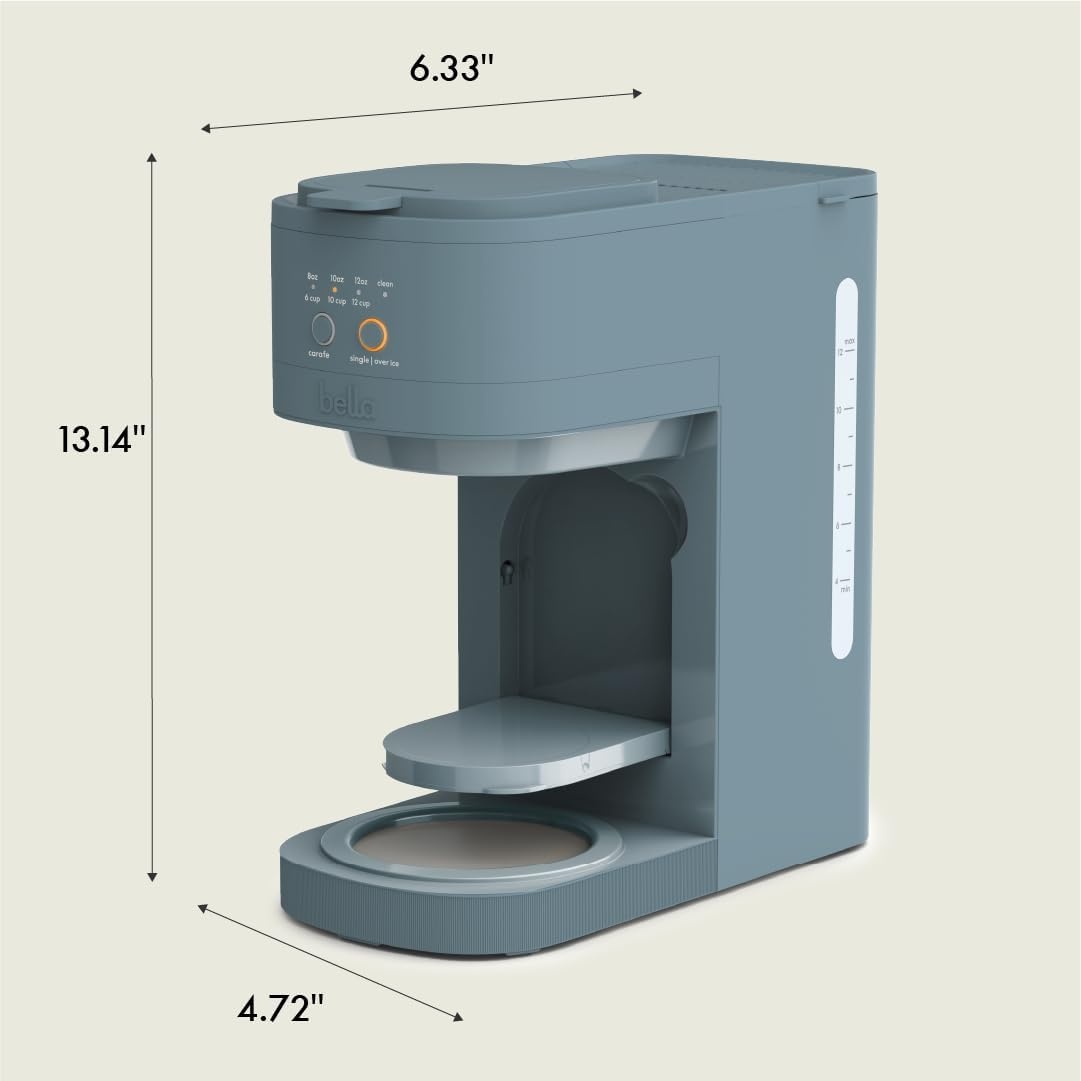 image:imageBELLA VersaBrew 2in1 Coffee Maker KCup compatible Brew 3 Sizes Carafes amp Single Serve Cups Dishwasher Safe Reusable Filter amp Filter Holder Iced Coffee Function 60oz Tank PlumSurf