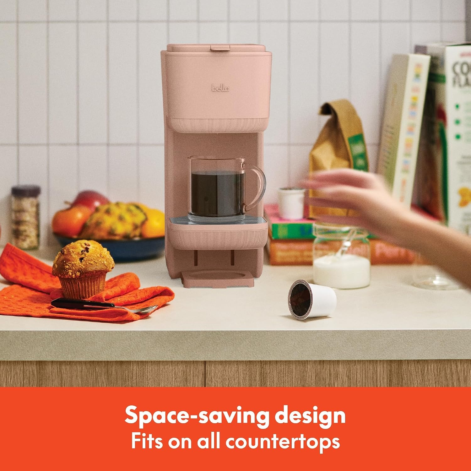 image:imagebella Single Serve Coffee Maker K Cup amp Coffee Ground Compatible BlossomBlossom