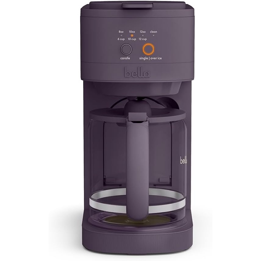 image:imageBELLA VersaBrew 2in1 Coffee Maker KCup compatible Brew 3 Sizes Carafes amp Single Serve Cups Dishwasher Safe Reusable Filter amp Filter Holder Iced Coffee Function 60oz Tank PlumPlum