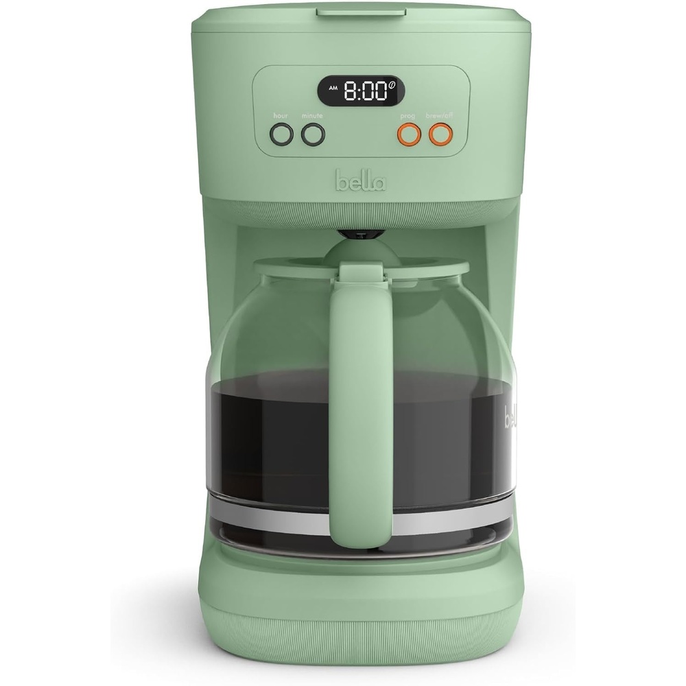 image:imagebella 12Cup Programmable Coffee Maker with NoDrip Glass Carafe BlossomSeaglass