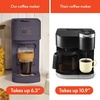 BELLA VersaBrew 2-in1 Coffee Maker, K-Cup compatible, Brew 3 Sizes Carafes & Single Serve Cups, Dishwasher Safe Reusable Filter & Filter Holder, Iced Coffee Function, 60oz Tank, Plum(Plum)