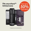 BELLA VersaBrew 2-in1 Coffee Maker, K-Cup compatible, Brew 3 Sizes Carafes & Single Serve Cups, Dishwasher Safe Reusable Filter & Filter Holder, Iced Coffee Function, 60oz Tank, Plum(Plum)