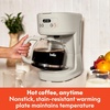 bella 12-Cup Programmable Coffee Maker with No-Drip Glass Carafe, Blossom(Oatmilk)