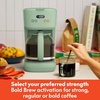 bella 12-Cup Programmable Coffee Maker with No-Drip Glass Carafe, Blossom(Seaglass)