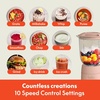 bella Fits-anywhere™ Flip & Store Blender, 48 oz, 520W,10-speed, Plum(Blossom)