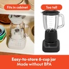 bella Fits-anywhere™ Flip & Store Blender, 48 oz, 520W,10-speed, Plum(Oatmilk)