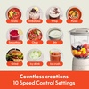 bella Fits-anywhere™ Flip & Store Blender, 48 oz, 520W,10-speed, Plum(Oatmilk)