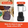 bella Fits-anywhere™ Flip & Store Blender, 48 oz, 520W,10-speed, Plum(Plum)