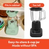 bella Fits-anywhere™ Flip & Store Blender, 48 oz, 520W,10-speed, Plum(Seaglass)