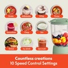 bella Fits-anywhere™ Flip & Store Blender, 48 oz, 520W,10-speed, Plum(Seaglass)