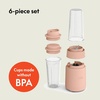 bella Rocket Blender 6-Piece Set with Stacking Cups, Plum(Blossom)