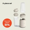 bella Rocket Blender 6-Piece Set with Stacking Cups, Plum(Oatmilk)