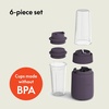 bella Rocket Blender 6-Piece Set with Stacking Cups, Plum(Plum)