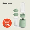 bella Rocket Blender 6-Piece Set with Stacking Cups, Plum(Seaglass)