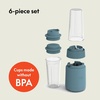 bella Rocket Blender 6-Piece Set with Stacking Cups, Plum(Surf)