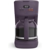 bella 12-Cup Programmable Coffee Maker with No-Drip Glass Carafe, Blossom(Plum)
