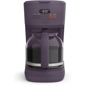 bella 12-Cup Programmable Coffee Maker with No-Drip Glass Carafe, Blossom(Plum)