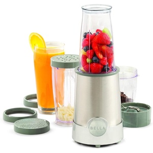 bella Rocket Blender 6-Piece Set with Stacking Cups, Plum(Stainless Steel)