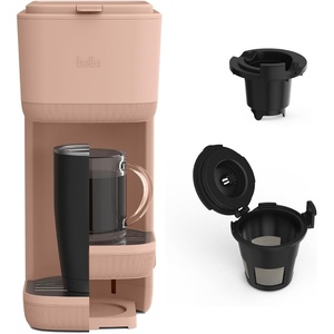 bella Single Serve Coffee Maker, K Cup & Coffee Ground Compatible, Blossom(Blossom)