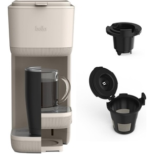 bella Single Serve Coffee Maker, K Cup & Coffee Ground Compatible, Blossom(Oatmilk)