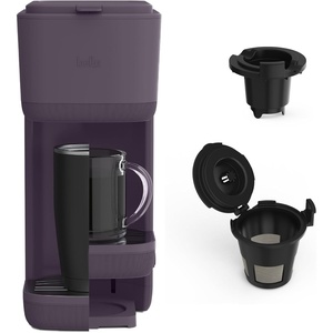bella Single Serve Coffee Maker, K Cup & Coffee Ground Compatible, Blossom(Plum)